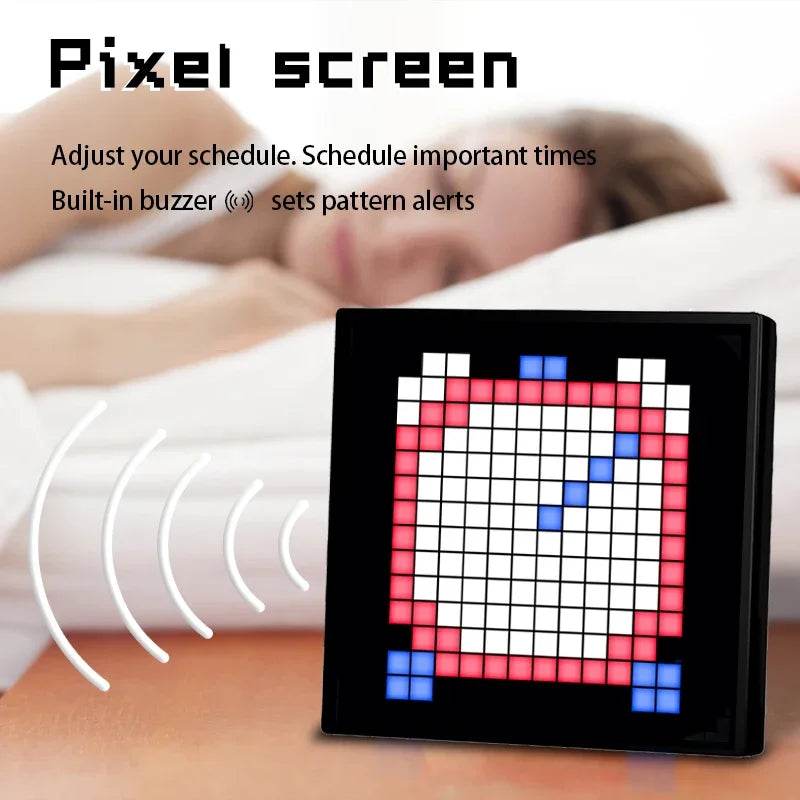 Pixel LED : Pixel affichage veilleuse intelligente APP contrôle écran Programmable bricolage texte Animation cadre Photo veilleuse cadeau décor à la maison - myledly