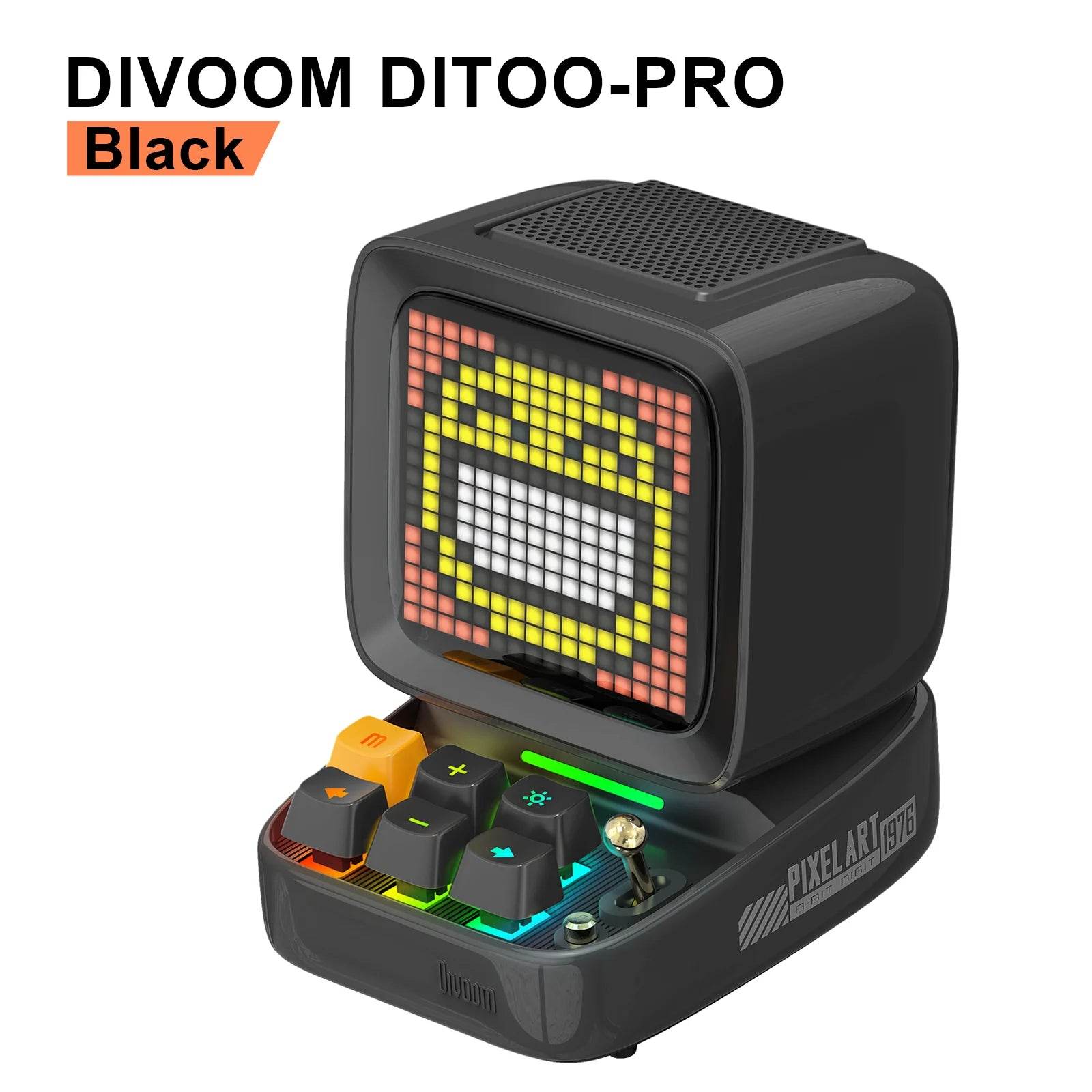 Ditoo Led : Haut-parleur Bluetooth rétro Pixel Art, jeu Portable avec 16x16 LED, écran avant contrôlé par application (rose), panneau d'affichage LED à monter soi-même - myledly