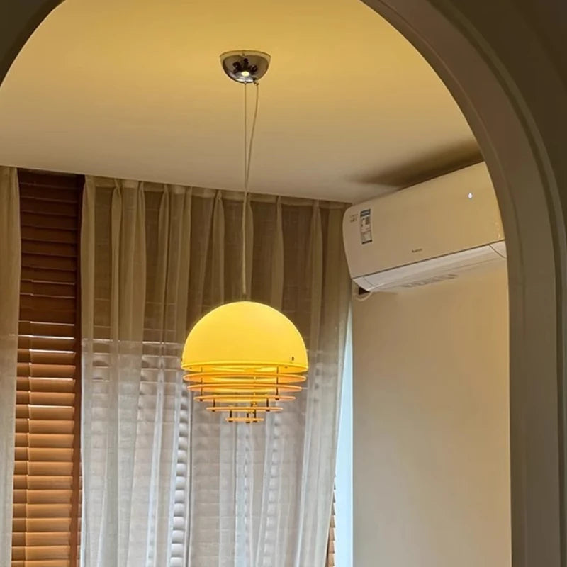 SONNE Suspension acrylique orange Bauhaus