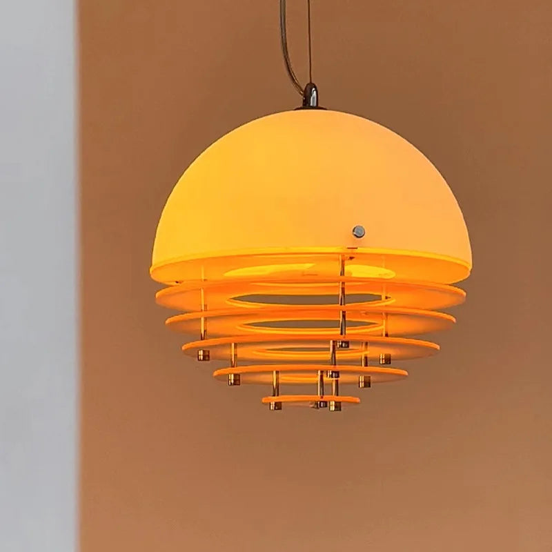 SONNE Suspension acrylique orange Bauhaus
