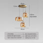 GLASNORD Suspension verre LED nordique - Lustre moderne restaurant bar