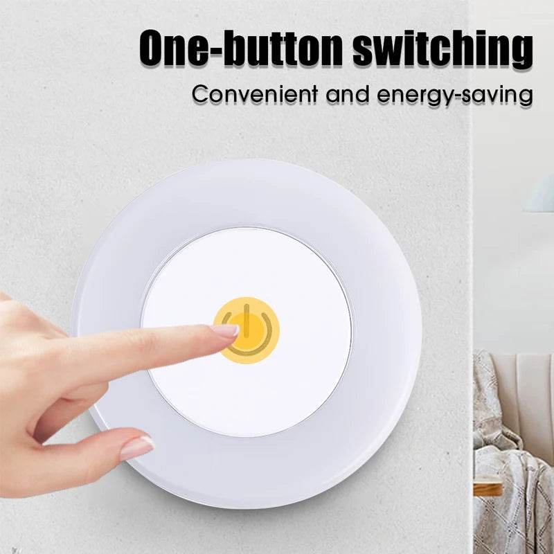 Sensitive Led : Mini LED capteur tactile veilleuses USB Rechargeable cuisine chambre Base magnétique applique murale ronde Portable gradation lampe de nuit - myledly