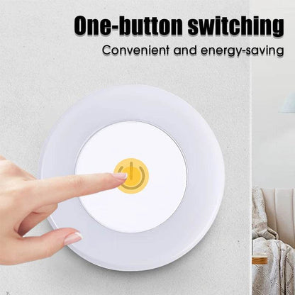 Sensitive Led : Mini LED capteur tactile veilleuses USB Rechargeable cuisine chambre Base magnétique applique murale ronde Portable gradation lampe de nuit - myledly