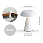Lampe table champignon - LED portable design vintage métal plaqué blanc