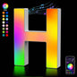 Fivemi Led : Veilleuses Led colorées avec 26 lettres de l'alphabet, application intelligente, bricolage, synchronisation de la musique, signe lumineux, salle de jeu, chambre à coucher, décor de Bar, cadeau - myledly