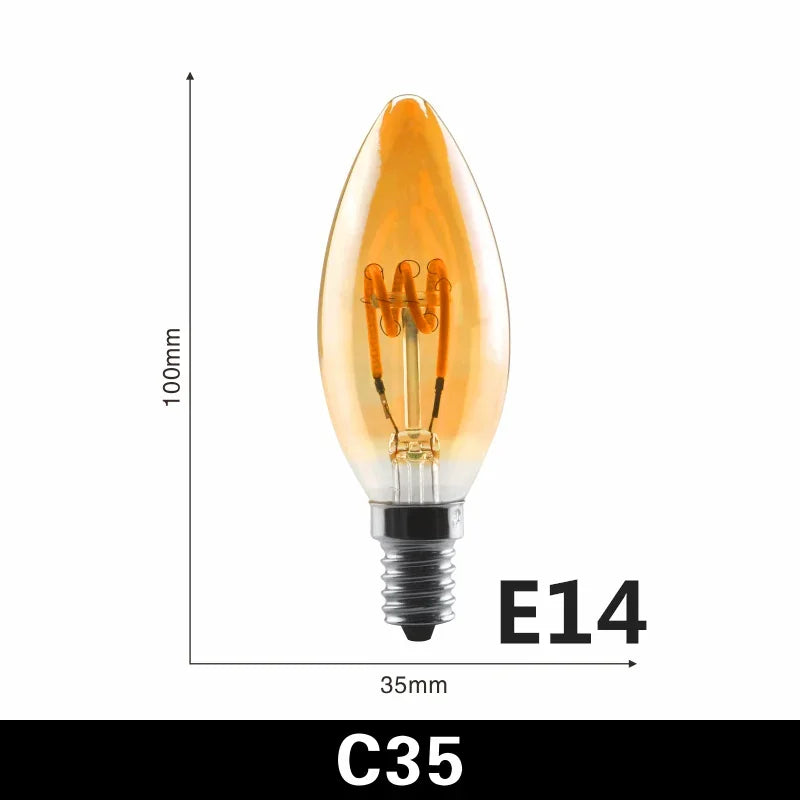 Ampoule Spiralglüh LED filament spirale - ampoule vintage rétro Edison