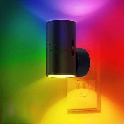 Plug Lamp : Veilleuse LED à brancher avec capteur du crépuscule à l'aube, luminosité réglable, intensité variable, pour cuisine, couloir, chambre à coucher, escaliers