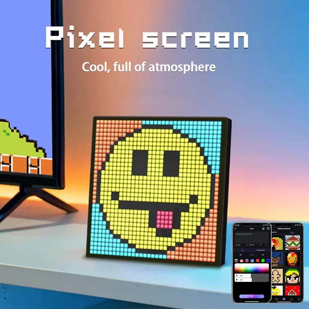 Pixel LED : Pixel affichage veilleuse intelligente APP contrôle écran Programmable bricolage texte Animation cadre Photo veilleuse cadeau décor à la maison - myledly
