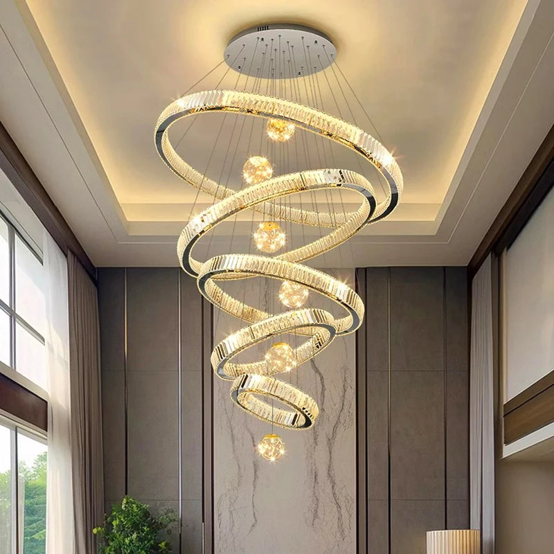 Lustre Kristalltreppe cristal - suspension escalier duplex moderne luxe