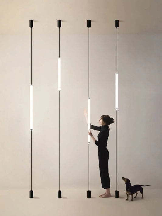  Lampadaire cylindrique design LED - lampadaire minimaliste aluminium noir