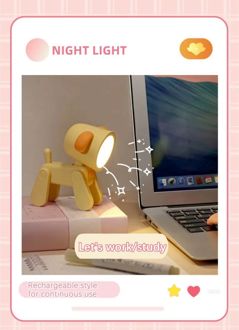 Petty Led : Mini veilleuse USB Rechargeable, lampe de Table, dessin animé, ornement de bureau, dortoir, chambre à coucher, lumière ambiante, cadeaux de vacances pour enfants, nouvelle collection - myledly