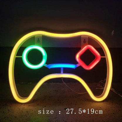 AOXO LED : Lampe néon Game Over 3D Led RGB, Illusion USB, veilleuse d'anniversaire, cadeau Cool pour ami, lit, salle de jeu, Table, décoration colorée - myledly