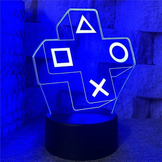 3D LED : Lampe RGB pour salle de jeu, configuration de jeu, veilleuse alimentée par USB, lampe de Table pour décoration de chambre à coucher, lumières de noël - myledly
