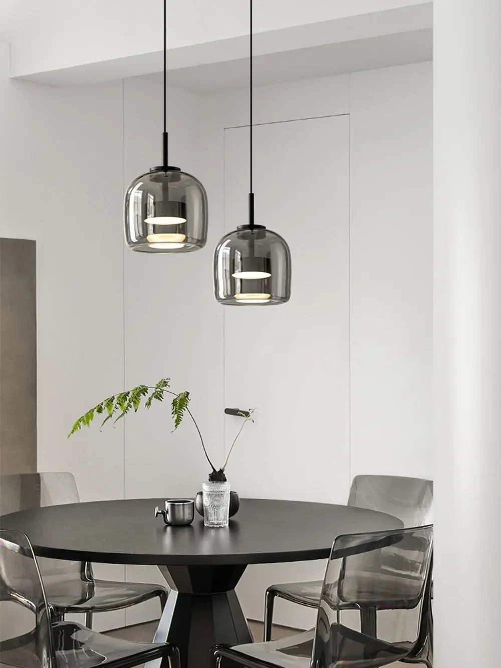 Suspension Glasnord verre LED - lustre nordique moderne restaurant bar