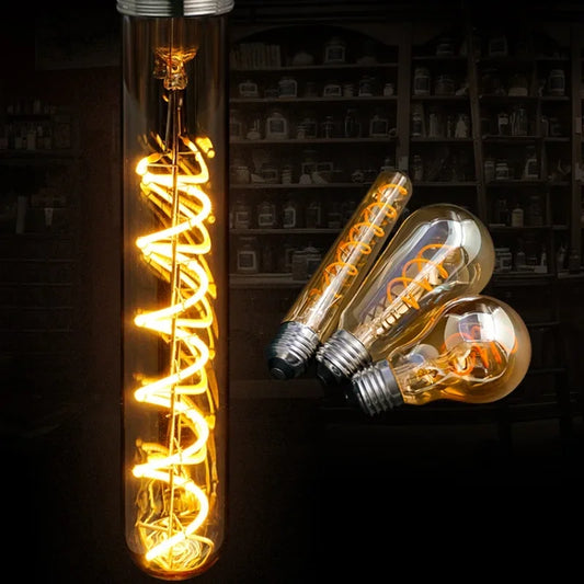 Ampoule Spiralglüh LED filament spirale - ampoule vintage rétro Edison