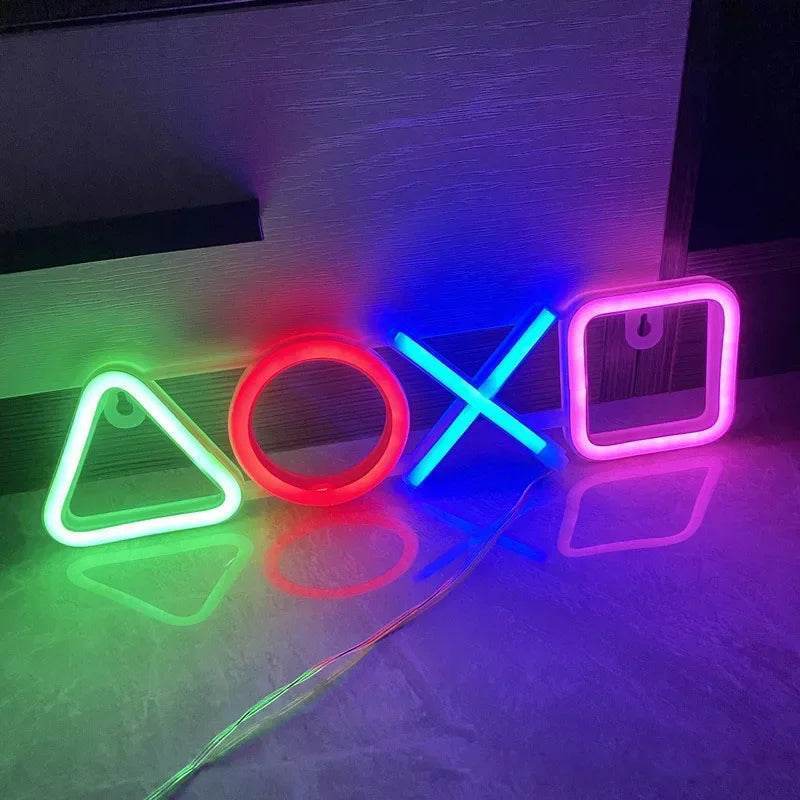 AOXO LED : Lampe néon Game Over 3D Led RGB, Illusion USB, veilleuse d'anniversaire, cadeau Cool pour ami, lit, salle de jeu, Table, décoration colorée - myledly