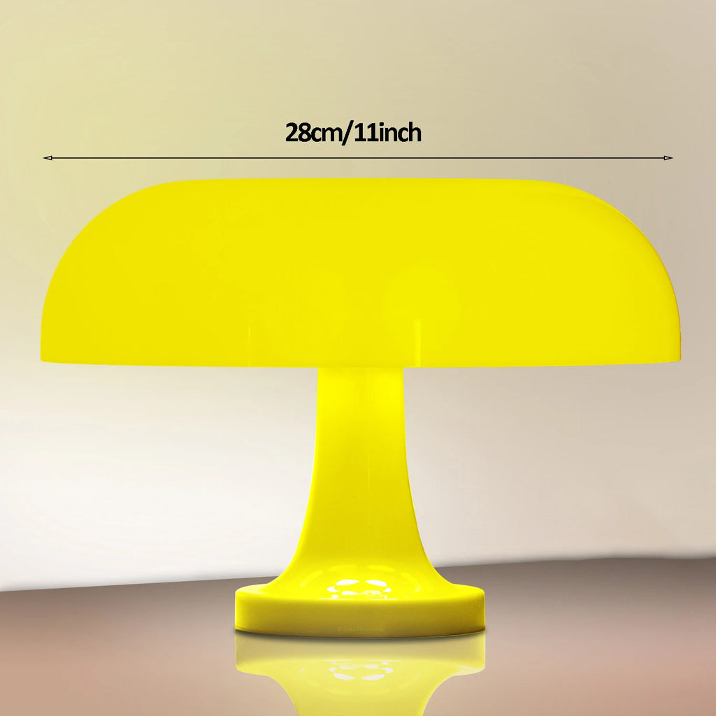 Lampe décorative champignon jaune 28cm - veilleuse LED bohème pour salon