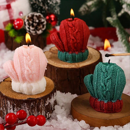 BOUGIE GANTS DE NOËL - Bougie Parfumée Cire de Soja