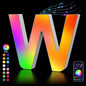 Fivemi Led : Veilleuses Led colorées avec 26 lettres de l'alphabet, application intelligente, bricolage, synchronisation de la musique, signe lumineux, salle de jeu, chambre à coucher, décor de Bar, cadeau - myledly