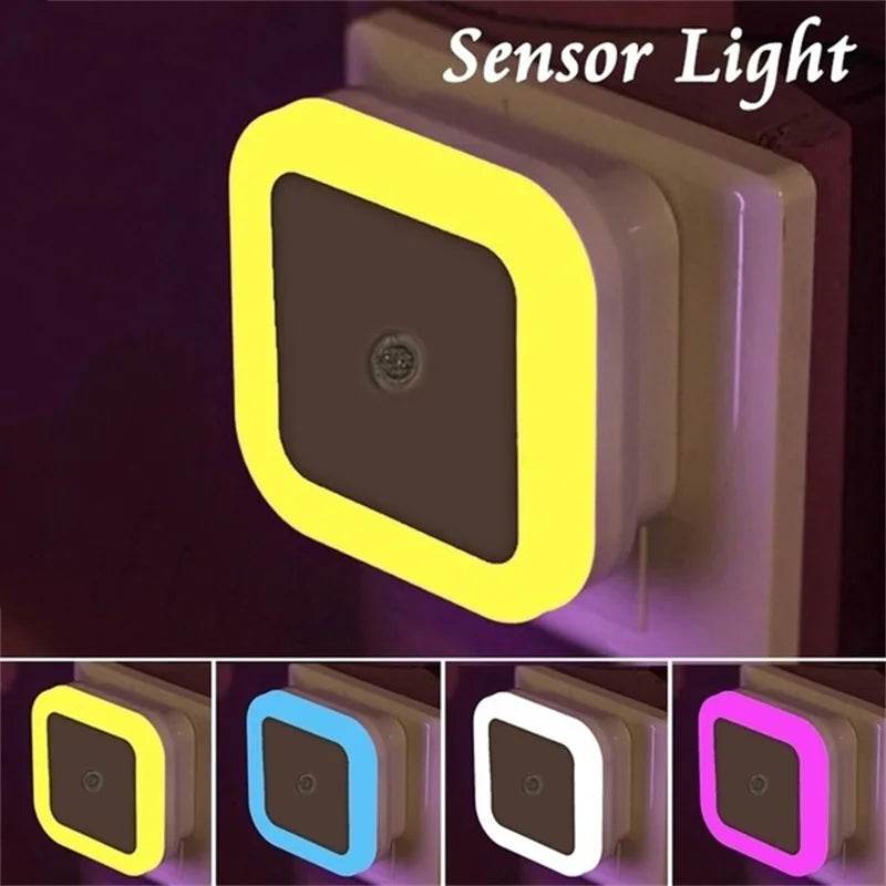 Square Led : Sans fil LED veilleuse capteur éclairage Mini prise ue veilleuses lampe pour chambre d'enfants chambre décoration éclairage - myledly