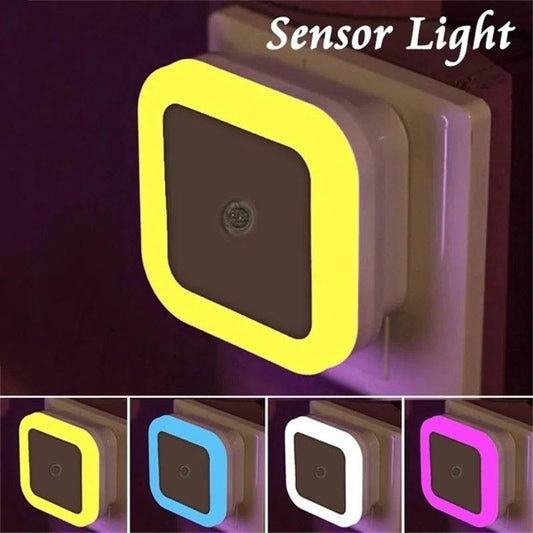 Square Led : Sans fil LED veilleuse capteur éclairage Mini prise ue veilleuses lampe pour chambre d'enfants chambre décoration éclairage - myledly