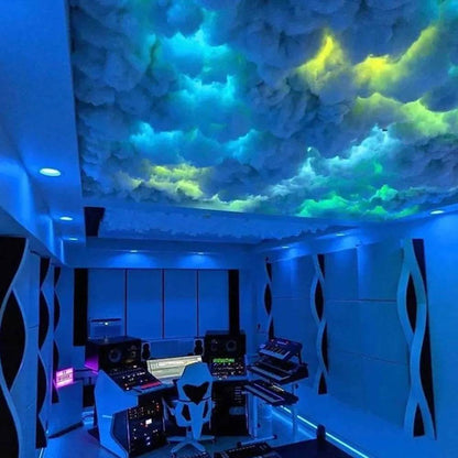 Kit Cloudy : Lampe Led en forme de nuage de tonnerre RGB, bande lumineuse créative en forme de nuage, pour salle de jeu, barre lumineuse murale, atmosphère, fête, Festival, décoration - myledly