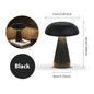 Lampe table champignon - LED portable design vintage métal plaqué noir