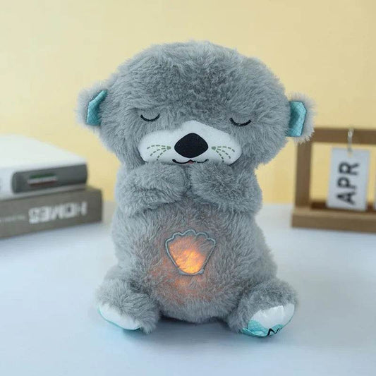 LumiOurs : Poupée en peluche pour bébé, ours respirant, nouveau-né, sommeil apaisant, compagnon de jeu, loutre, jouet pour enfants, musique, compagnon de sommeil, son et lumière, jouet cadeau - myledly