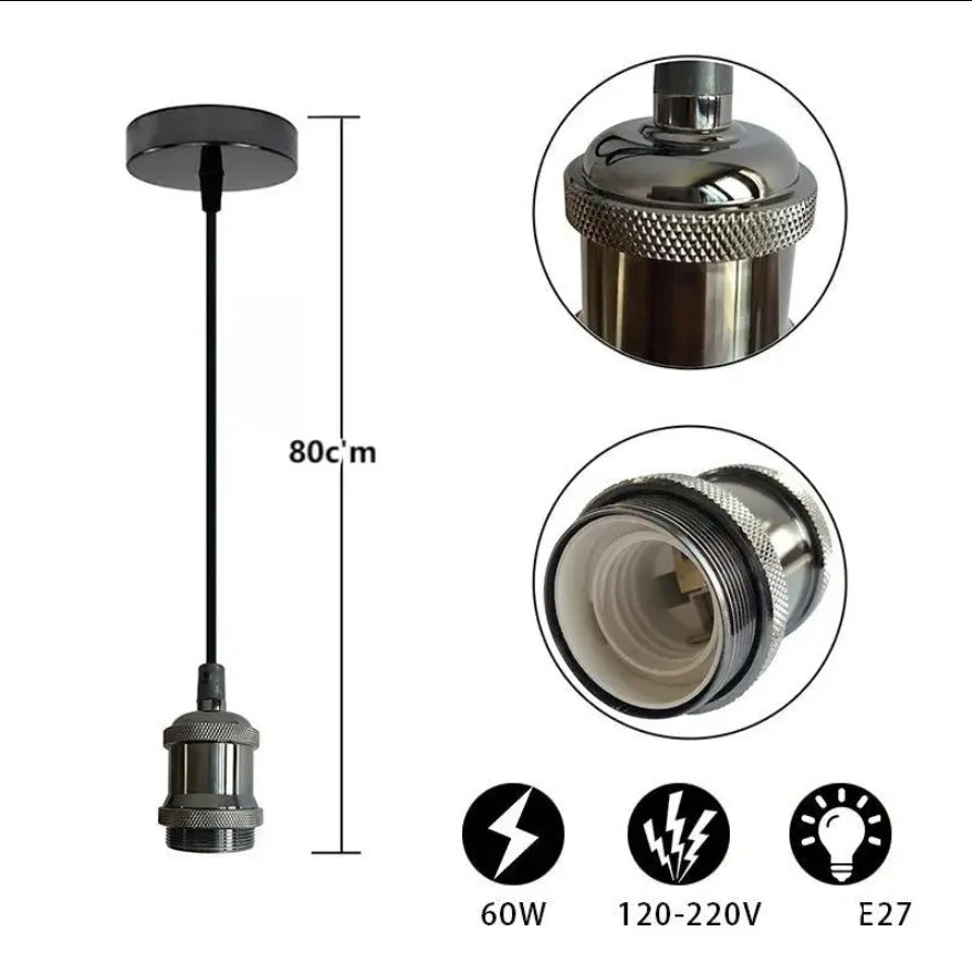 Suspension Géométrique fer - luminaire nordique rétro industriel E27