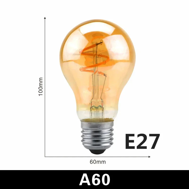 Ampoule Spiralglüh LED filament spirale - ampoule vintage rétro Edison