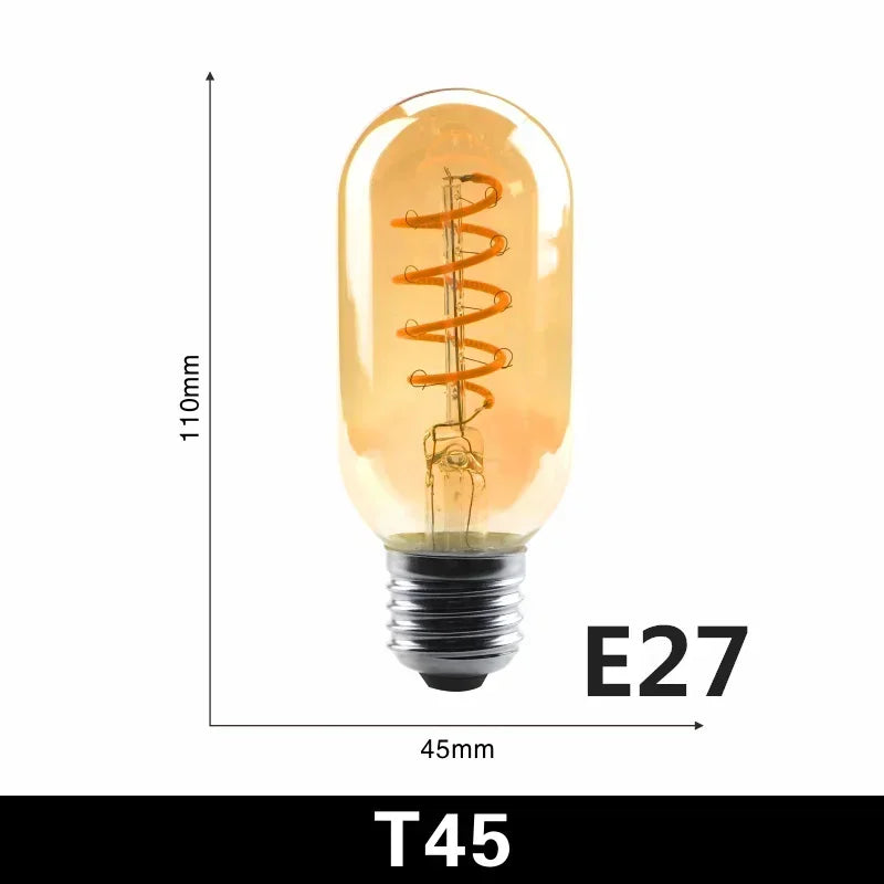 Ampoule Spiralglüh LED filament spirale - ampoule vintage rétro Edison