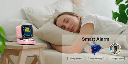 Ditoo Led : Haut-parleur Bluetooth rétro Pixel Art, jeu Portable avec 16x16 LED, écran avant contrôlé par application (rose), panneau d'affichage LED à monter soi-même - myledly