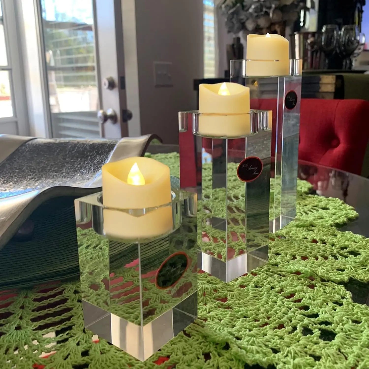 Bougies chauffe-plat LED - lumière blanc chaud effet bougie réaliste
