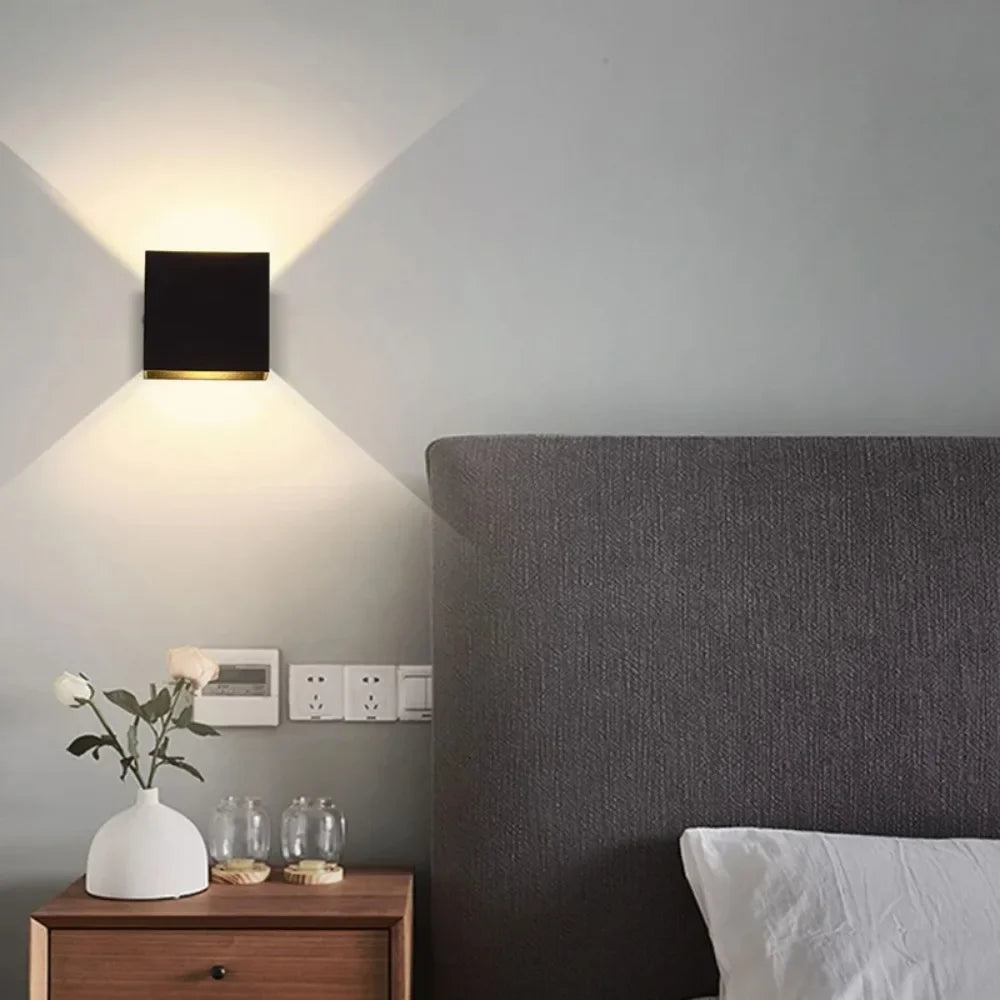 Applique murale LED Wooden Form tactile magnétique aluminium - Lampe design moderne variateur température