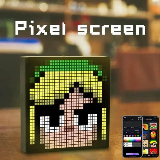 Pixel LED : Pixel affichage veilleuse intelligente APP contrôle écran Programmable bricolage texte Animation cadre Photo veilleuse cadeau décor à la maison - myledly