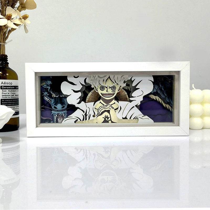 Anime Box : Boîte à lumière à couleur changeante avec télécommande, capteur de découpe de papier animé, lampe d'ombre Led 3D, sculpture, décoration, cadeau - myledly