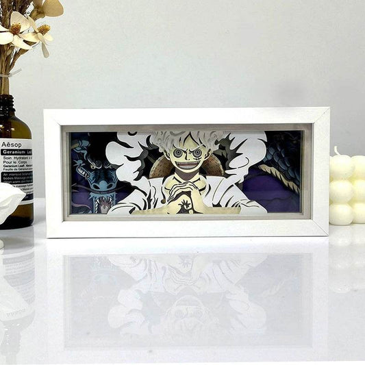 Anime Box : Boîte à lumière à couleur changeante avec télécommande, capteur de découpe de papier animé, lampe d'ombre Led 3D, sculpture, décoration, cadeau - myledly