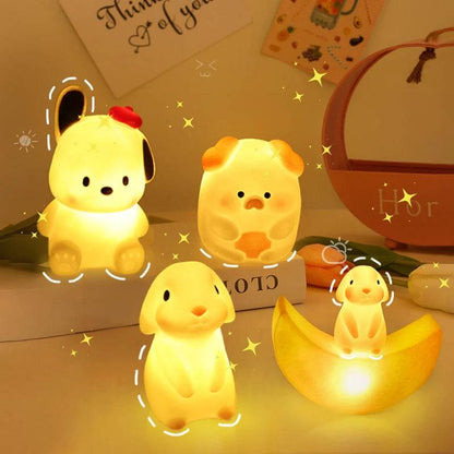 Softy Leds : Veilleuses en silicone chambre décor lumières bouton alimenté par batterie clair de lune dessin animé animaux lampes enfants cadeau lampe décorative - myledly