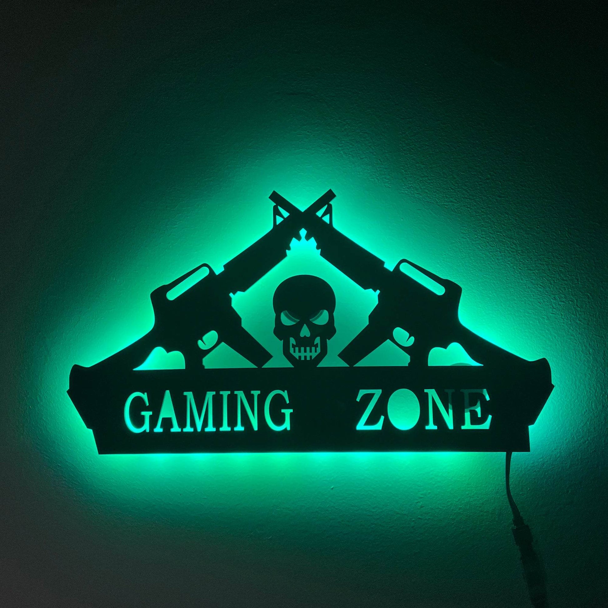 Neon Gaming Zone : Enseigne néon LED en acrylique avec Silhouette personnalisée, plaques murales, cadeau d'anniversaire Cool, lampe d'art nocturne RGB - myledly