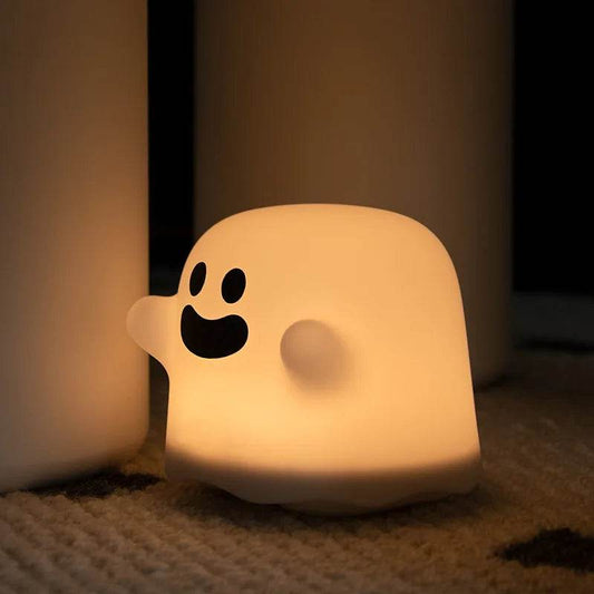 Boo Led : veilleuses pour enfants chambre mignon Boo fantôme Silicone lampe capteur tactile réglable enfant vacances cadeau Rechargeable - myledly