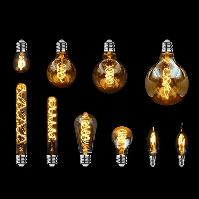 Ampoule Spiralglüh LED filament spirale - ampoule vintage rétro Edison